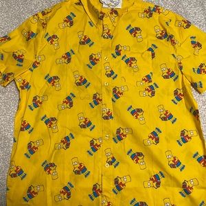 Official Simpsons button shirt short sleeve